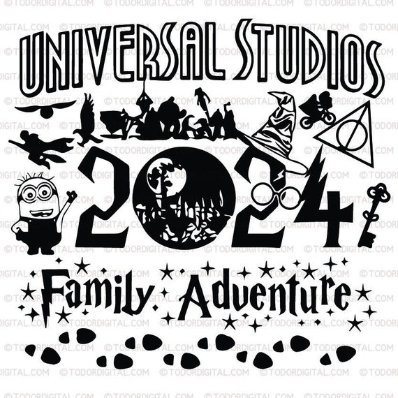 Universal Studios,Family Adventure Svg File, Adventure 2024 SVG design, Trip Clipart, Vector Graphics, Universal Studio svg, 2024 Trip Svg