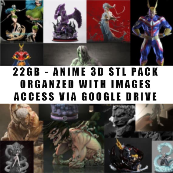 20GB+ Anime STL Files for 3D Printing - Anime's STL Printable Models - Instant Download | stl pack | STL Bundle, 3D Printing, 3D Print