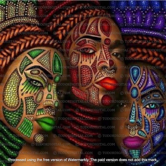 Black art Cross Stitch Pattern - African Art Cross Stitch - Hand Embroidery - Printable Embroidery - Ethnic prints - African Wall Art Decor