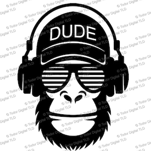 Monkey Svg File - Monkey Clipart - Animals Svg - Wild Animals Clipart - Funny Monkey - Svg For Cricut - Svg For Silhouette - DXF - EPS - PNG