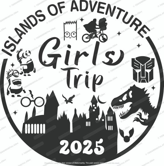 Islands Of Adventure, Girls Vacation Svg File, Vacation 2025 SVG design, Girls Trip Clipart, Vector Graphics | Girls Vacation | Girls Trip