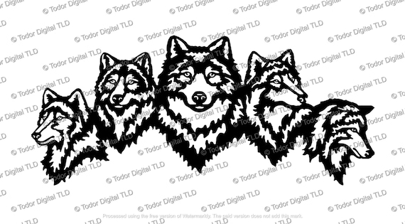 Wolves Svg File - Wolf Pack Clipart - Wolves Cut File - Animals Svg File - Wild Animals - Svg For Cricut - Svg For Silhouette - DXF - EPS