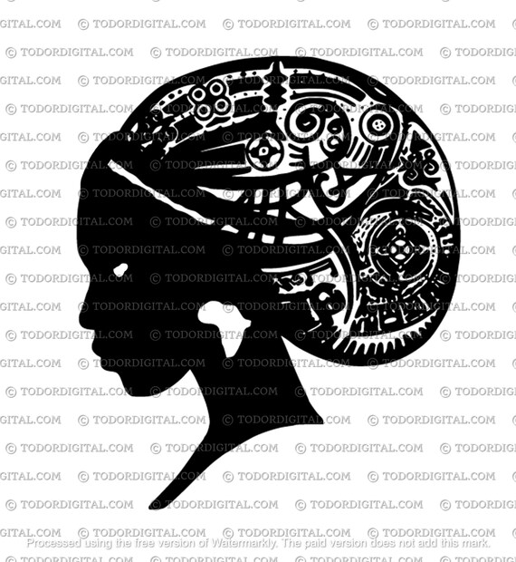African Woman Svg File - Africa Decor - Black Woman Cut File - Black Africa Vector Graphics - Svg For Cricut - Svg For Silhouette - DXF -EPS