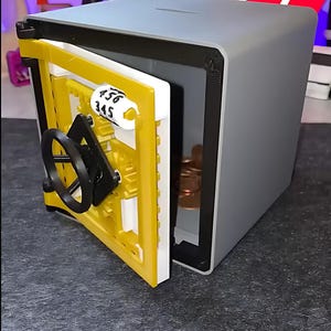Archivo STL de caja fuerte imprimible en 3D: diseño de caja fuerte digital DIY para monedas, ahorros y regalos / Archivos de impresora 3D, archivos de impresión 3D, archivos 3D