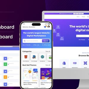 デジタル製品マーケットプレイス Laravel スクリプト + モバイルアプリ ソースコード | Eコマースカート PHP スクリプト | 完全な Eコマース Web およびモバイルアプリ