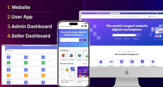 Digital Product Marketplace Laravel Script + Mobile APP soucre code | Ecommerce Cart PHP script | Full Ecommerce Web & Mobile App