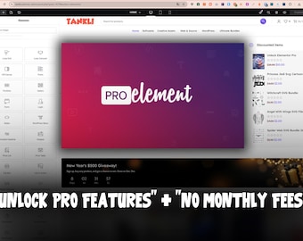Unlock Elementor Pro Features | WordPress Plugin No Subscription | Lifetime Access | Theme Builder & Popup Maker | Web Design Tool