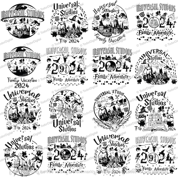Universal Studios Svg Bundle 2024 - Universal Trip - Family Vacation svg - Magical Kingdom Svg - Family Vacation - Family Trip 2024