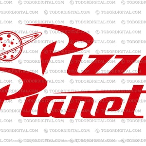 Pizza Planet Svg-bestand - Pizza Planet gesneden bestand - stripfiguren Svg-bestand - Svg voor Cricut - Svg voor silhouet - DXF - EPS - PNG