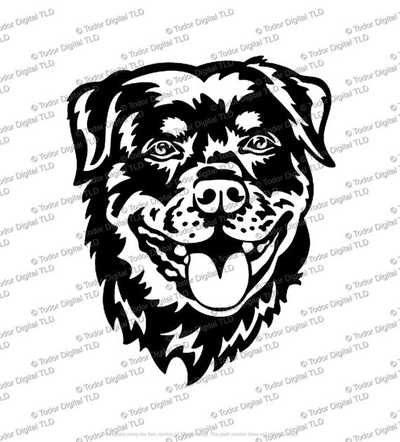 Rottweiler Svg File - Dog Clipart - Rottweiler Dog Cut File - Animals Cut File - Svg For Cricut - Svg For Silhouette - DXF - EPS - PNG