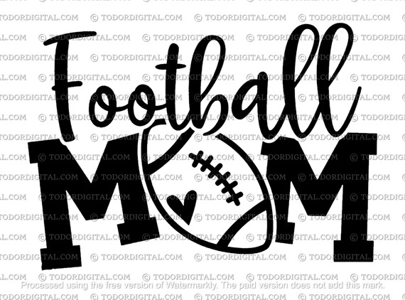 Football Mom Svg File, Football Svg, Football Mom Clipart, Mom Svg, Football Vector Graphics.