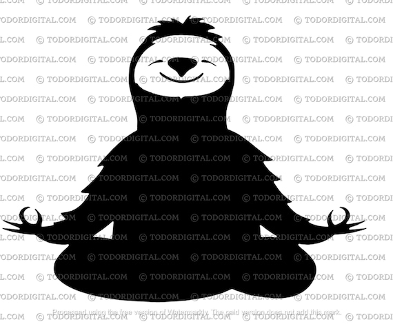 Sloth Svg File - Sloth Clipart - Sloth Cut File - Animals Svg File - Wildlife Svg Design - Svg For Cricut - Svg For Silhouette - DXF - EPS