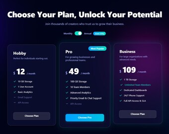 Aurora Glow Pricing Table – HTML/CSS/JS Component, Glassmorphism