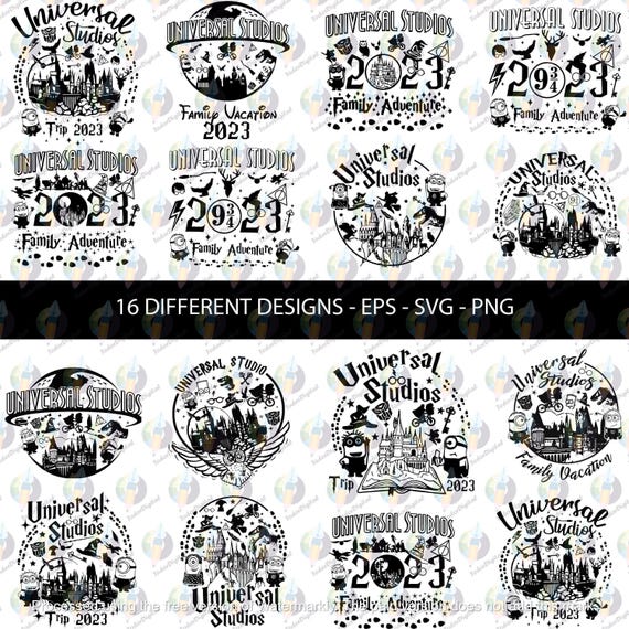 Universal Studios Svg Bundle - 16 Different Design - EPS - SVG - PNG