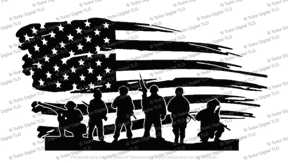American Flag Svg File, Patriotic Flag Svg, Military Svg, Usa Flag Clipart, Vector Graphics