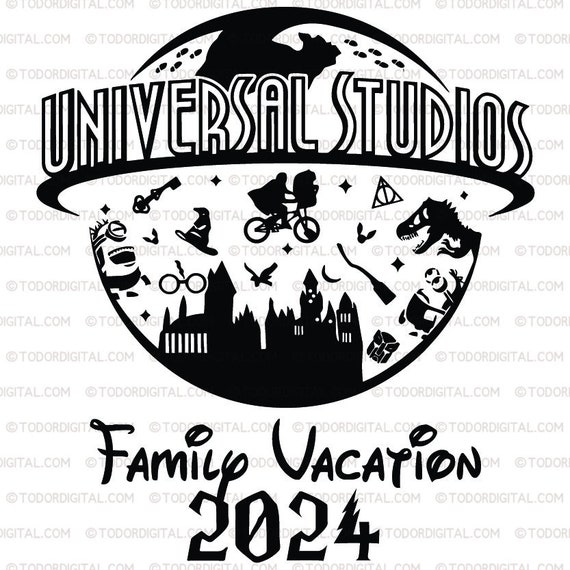 Universal Studios, Family Vacation Svg File, Vacation 2024 SVG design, Family Trip Clipart, Vector Graphics.