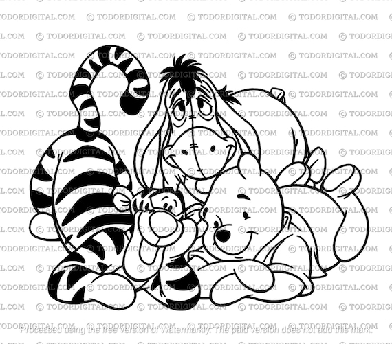 Winnie the Pooh Svg File - Winnie the Pooh Cut File - Cartoon Characters - Cartoon Svg - Svg For Cricut - Svg For Silhouette - DXF - EPS
