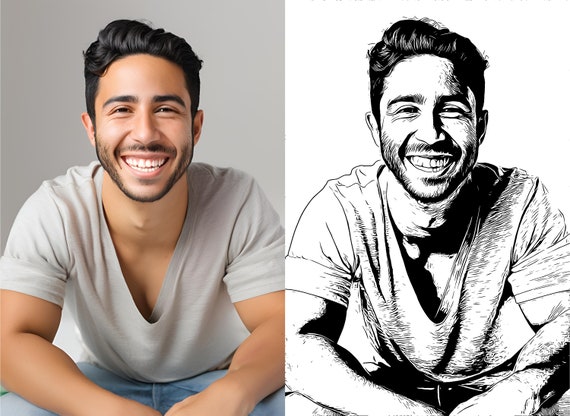 Vector Art Photoshop Action | Vectorize Photo | Photo to Vector VFX | Photoshop Action | Atn File | Black And White Action For Photoshop