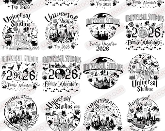 Theme Park Family Vacation 2026 SVG Bundle - Magic Trip Shirt Design - Family Vacation Shirts SVG for Cricut & Silhouette - Trip Png