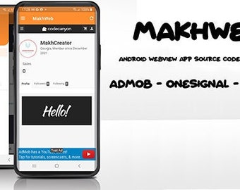 MakhWeb Android App Template - Konvertiere Deine Seite in eine App, Admob integriert