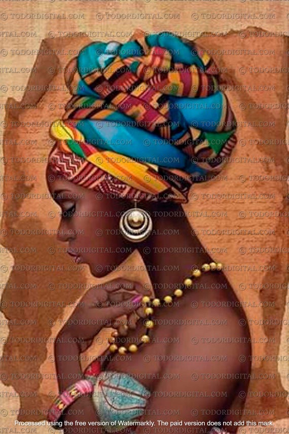 African Art Decor Cross Stitch Pattern - African American Cross Stitch - African Wall Art - Black Woman Hand Embroidery - Digital Print -PDF