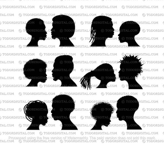 African Ethnic People Svg File - African People Clipart - Ethnic Africa Cut File - Svg For Cricut - Svg For Silhouette - DXF - EPS  - PNG