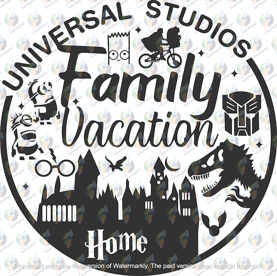 Universal Studios, Family Vacation Svg File, Vacation SVG design, Family Trip Clipart, Vector Graphics.