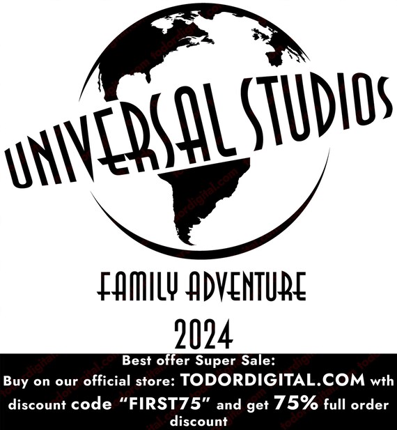 Universal Studios, Family Adventure Svg File, Adventure 2024 SVG design, Family Trip Clipart, Vector Graphics, Universal Studio svg
