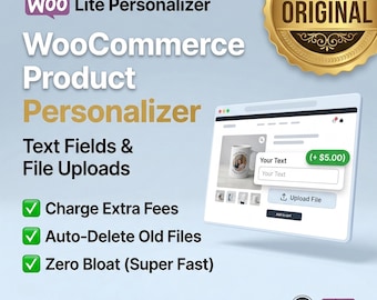 Custom Product Personalization Plugin, Text Fields & Artwork Uploads for Print Shops and Made to Order Stores