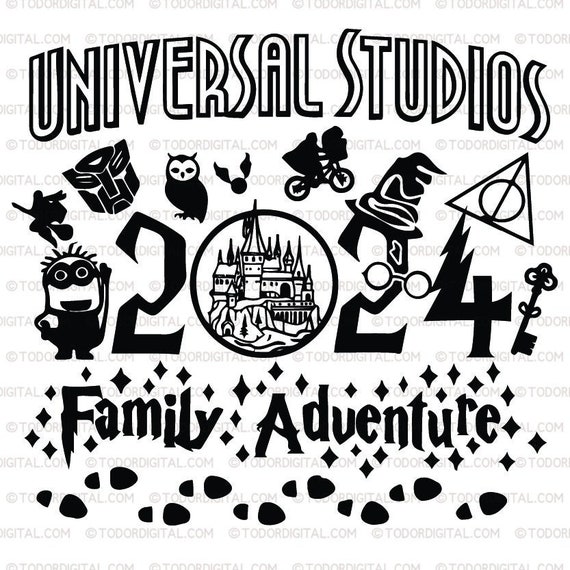 Universal Studios - Family Adventure Svg File - Adventure 2024 SVG design - Family Trip Clipart - Vector Graphics - Universal Studio svg