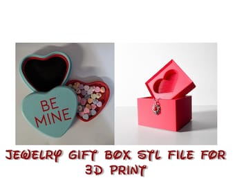 3D Printed Heart Jewelry Box STL: Valentine's Gift (Digital Download)