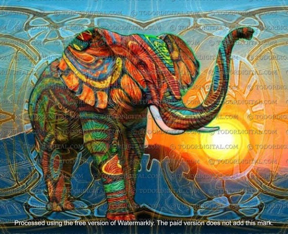 Elephant Cross Stitch Pattern - African Elephant Cross Stitch - Hand Embroidery - Wall Art  Decor - Printable Embroidery Pattern - PDF File