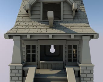 American Bungalow Birdhouse 3D Print File (STL)