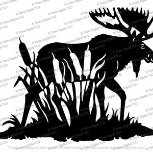 Elch-Svg-Datei - Elch Clipart - Elch Schnitt-Datei - Tiere zwar - Wildtiere Clipart - Für Cricut - Für Silhouette - DXF - EPS - PNG