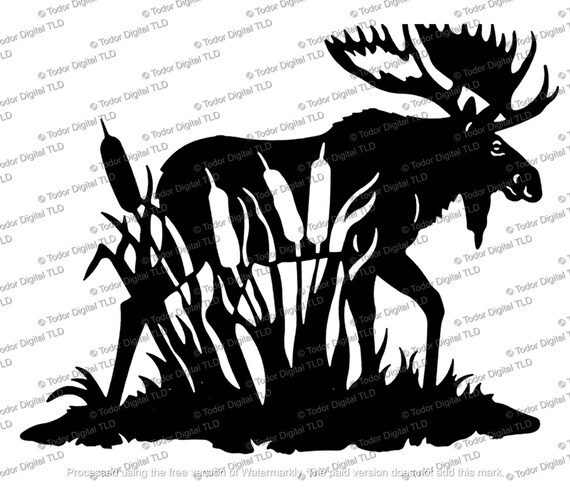 Moose Svg File - Moose Clipart - Moose Cut File - Animals Svg - Wild Animals Clipart - Svg For Cricut - Svg For Silhouette - DXF - EPS - PNG