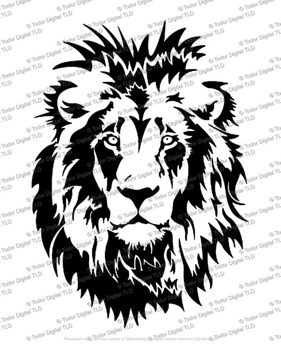 Lion Svg File - Lion Clipart - Animals Svg - Wild Animals - African Animals - Lion Head Vector Graphics - Svg For Cricut -Svg For Silhouette