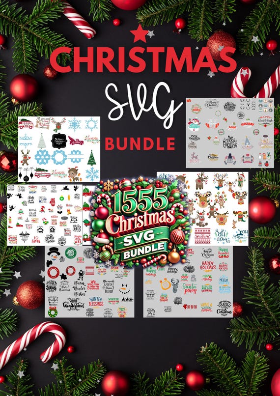 CHRISTMAS ULTIMATE BUNDLE, 1555 Designs, Heather Roberts Art Bundle, Christmas svg, Winter svg, Holidays, Cut Files Cricut, Silhouette