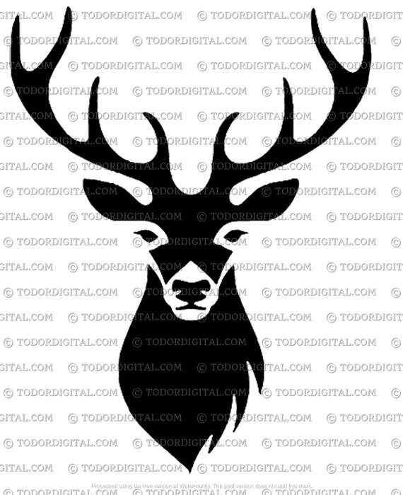 Deer Svg File - Deer Clipart - Buck Svg - Elk Clipart - Animals Svg - Wild Animals Vector Graphics - Svg For Cricut - Svg For Silhouette