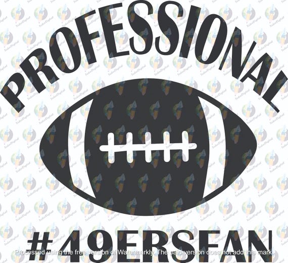 Football Svg File - Football Clipart - 49 ers Football Team Cut File -  49ers fan tshirts design - 49ers Fan Svg -  49ers Fan Design - DXF