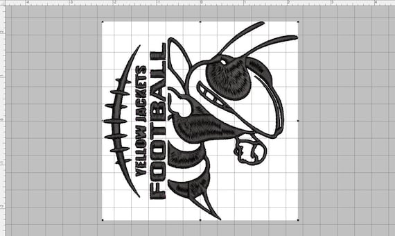 Football Svg File - Yellow Jackets Svg - Football Clipart - Football Team Mascot - Embroidery File - Yellow Jackets Embroidery