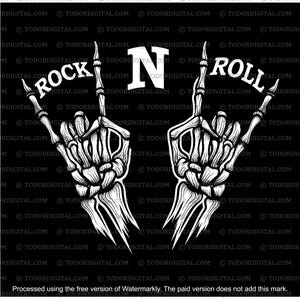 Fichier Svg rock and roll - conception Svg rock and roll - musique des cliparts - graphiques vectoriels - Svg pour Cricut - Svg pour Silhouette - DXF - EPS