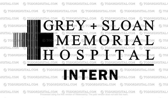 Grey Sloan Memorial Hospital Svg File, Gray's Anatomy Svg, Hospital Clipart, Vector Graphics.