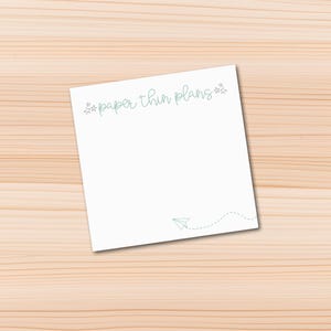 TS Post-It Notes, paper thin plans post-its