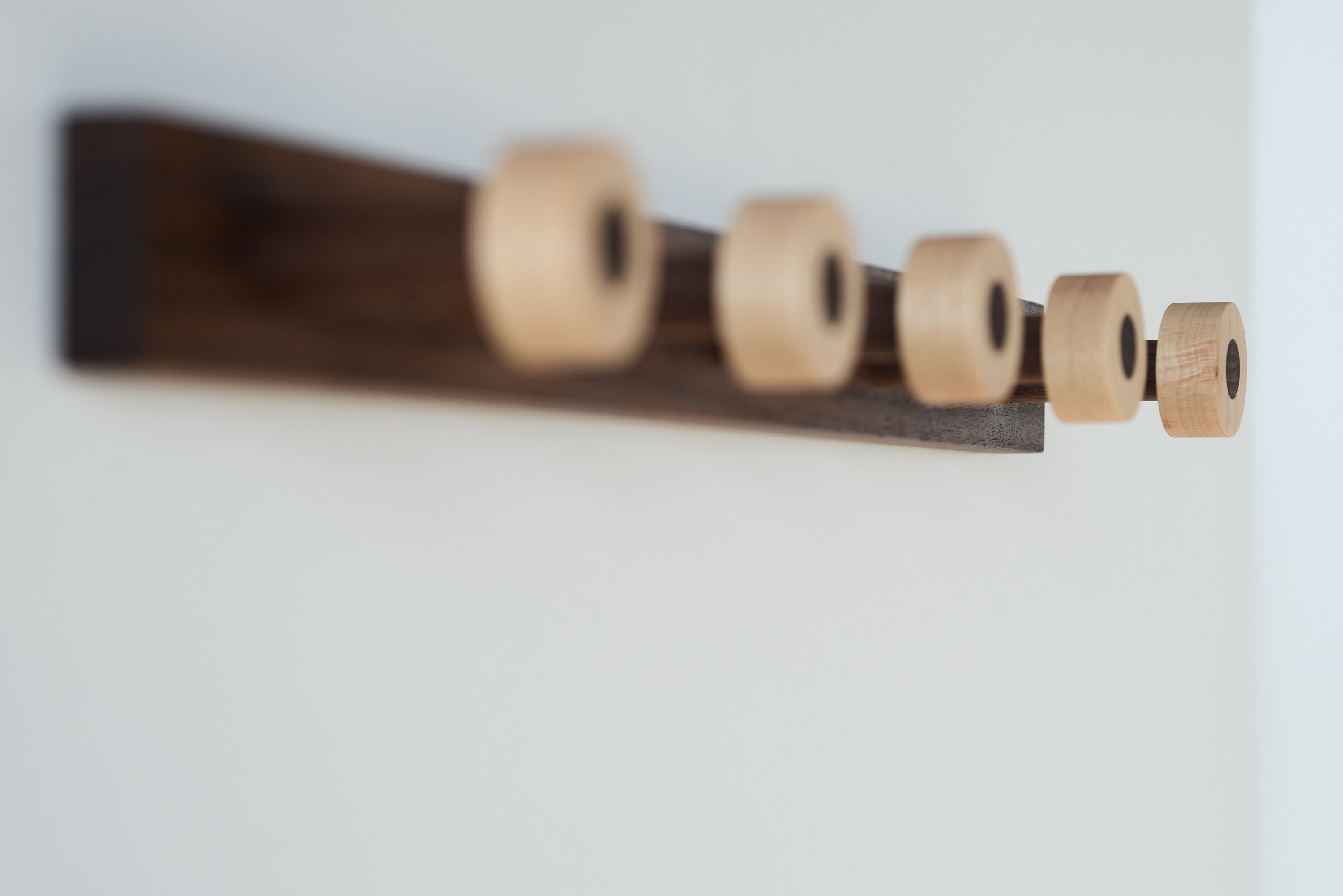 Walnut Coat Hanger Rack / Wall Coat Hooks / Wall Mount Hat Etsy