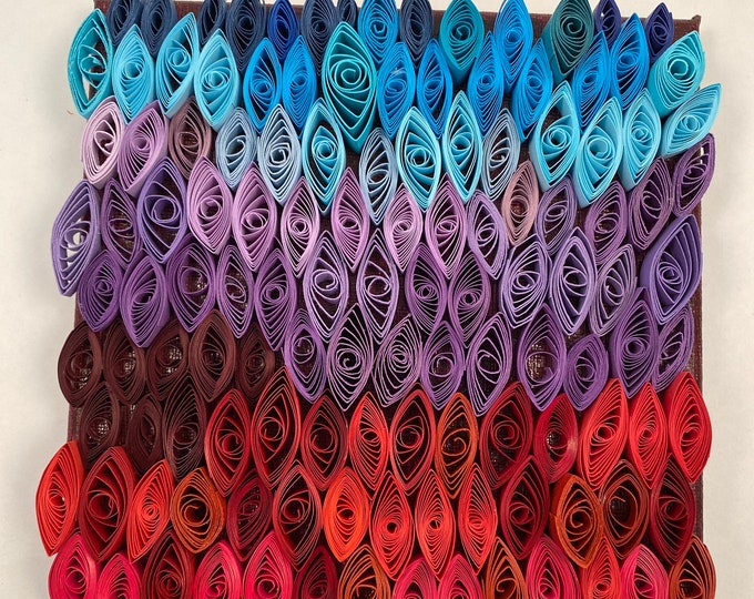 Abstract Quill - Red-blue - Etsy