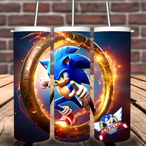 3D Sonic videogamer 20oz tumbler wrap