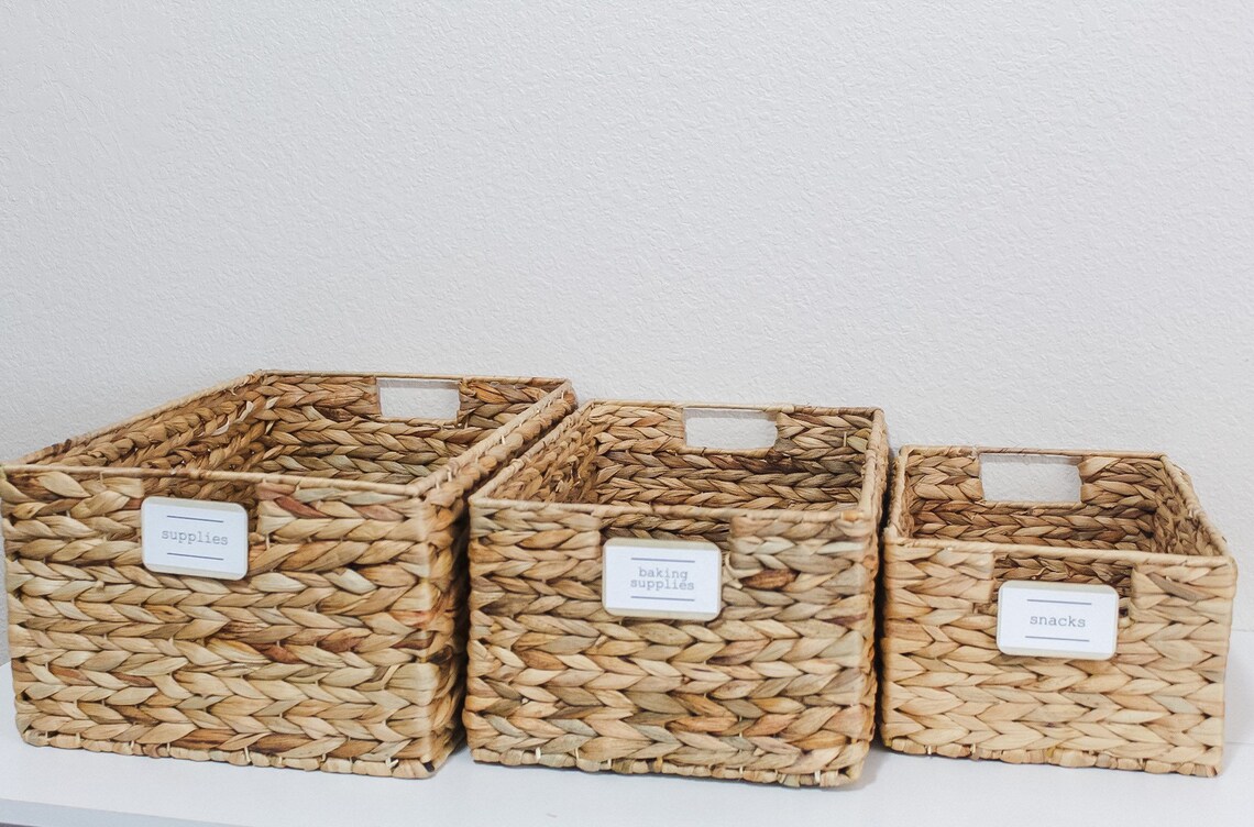 Water Hyacinth Basket Set of 3 Etsy