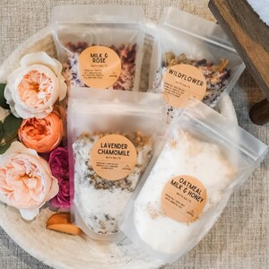 Natural Bath Salt Gift Set | Botanical Bath Salts | Bath Salts | Gifts For Her | Relaxing Bath Salt