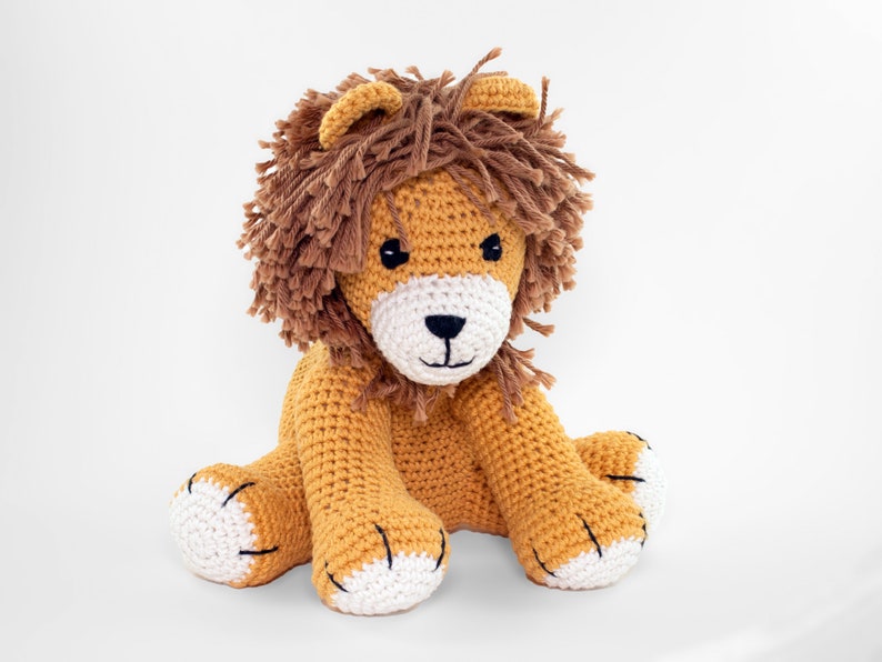 Lion CROCHET PATTERN, Lion Amigurumi Pattern, Easy Stuffed Animal Pattern, Crochet Lion Baby Gift, Plush Pattern image 9