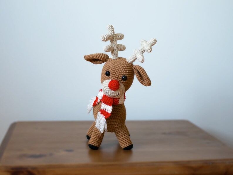 Reindeer Crochet Pattern, Amigurumi Christmas Decoration PDF image 6